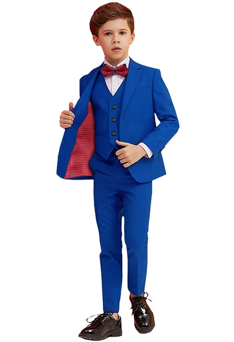 Yavakoor Boys Royal Suit Size 6 Kids Formal Suits for Boy Tuxedo Suit 5 Pieces Set for Wedding Ring Bearer Outfit Holiday Prom - Image 1